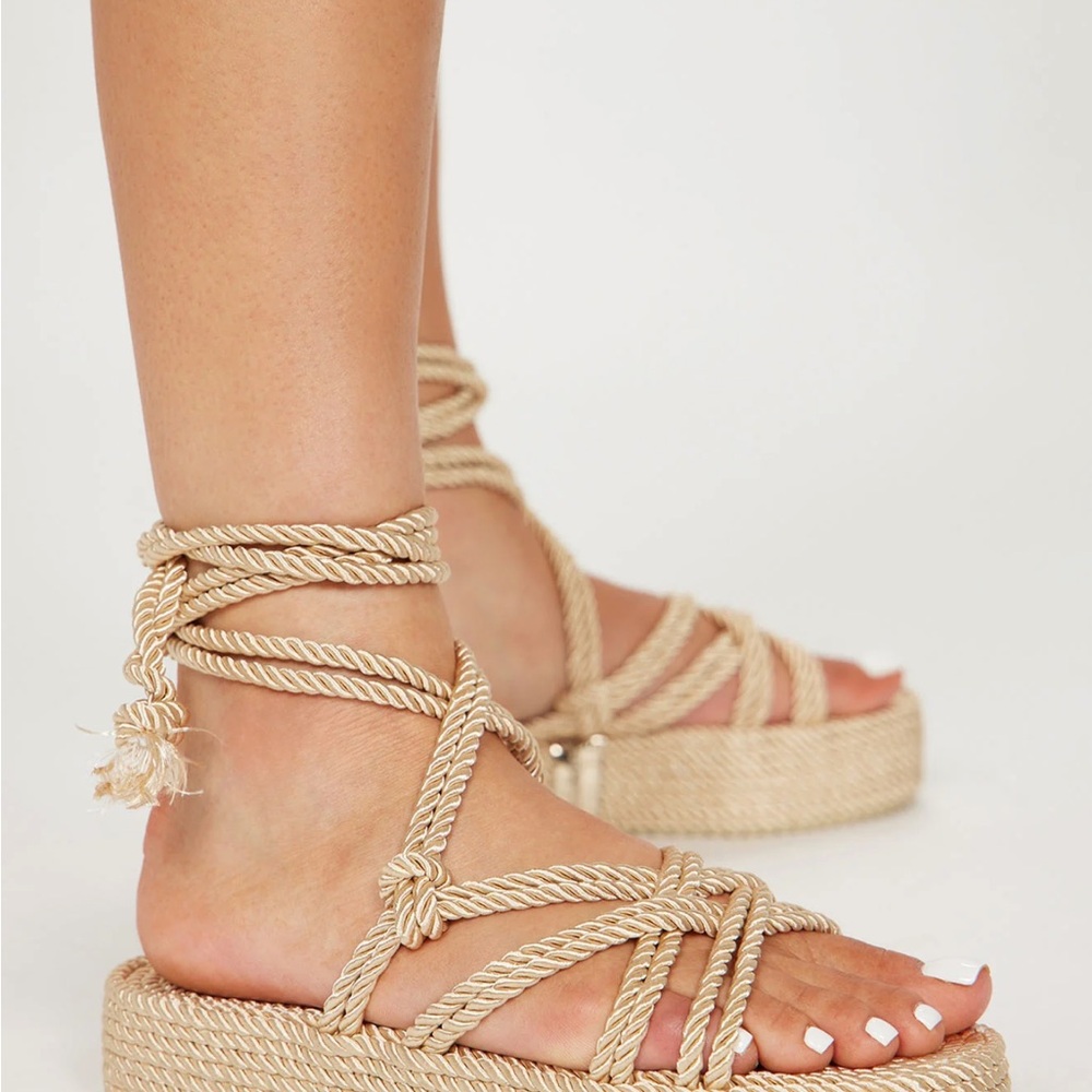 Women's Tan Rope Sandals